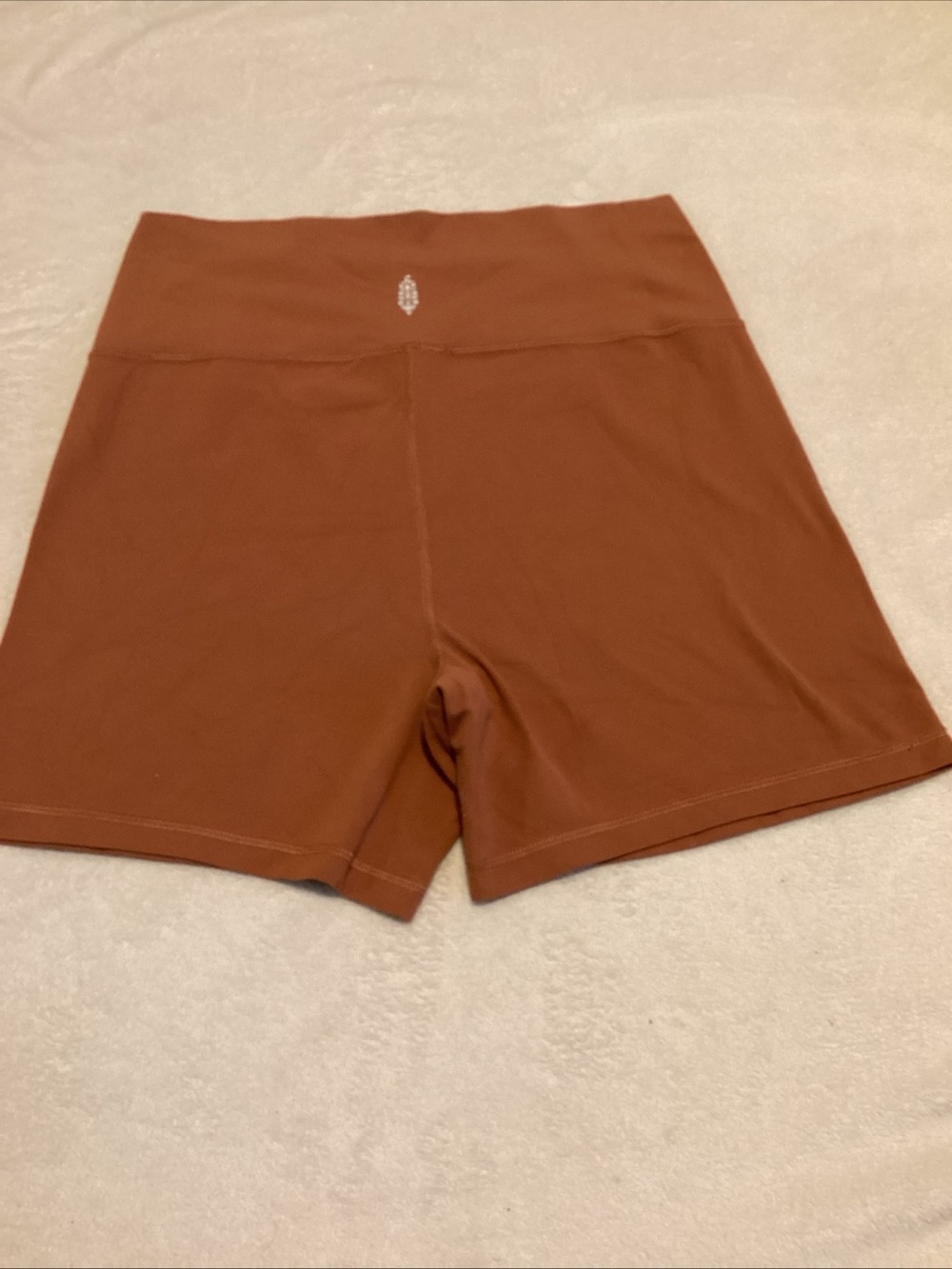 FP Movement by Free People Rust Brown High-Rise Bike Shorts